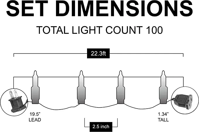 Joiedomi 100 Count Blue Green Wire String Lights - 3 Set 22.3ft - Halloween Decorations 7 Joiedomi 100 Count Blue Green Wire String Lights - 3 Set 22.3ft - Halloween Decorations - Image 7