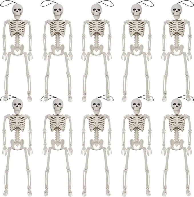 Joyin 10Pcs Halloween Hanging Posable Skeletons 16in - Halloween Decorations