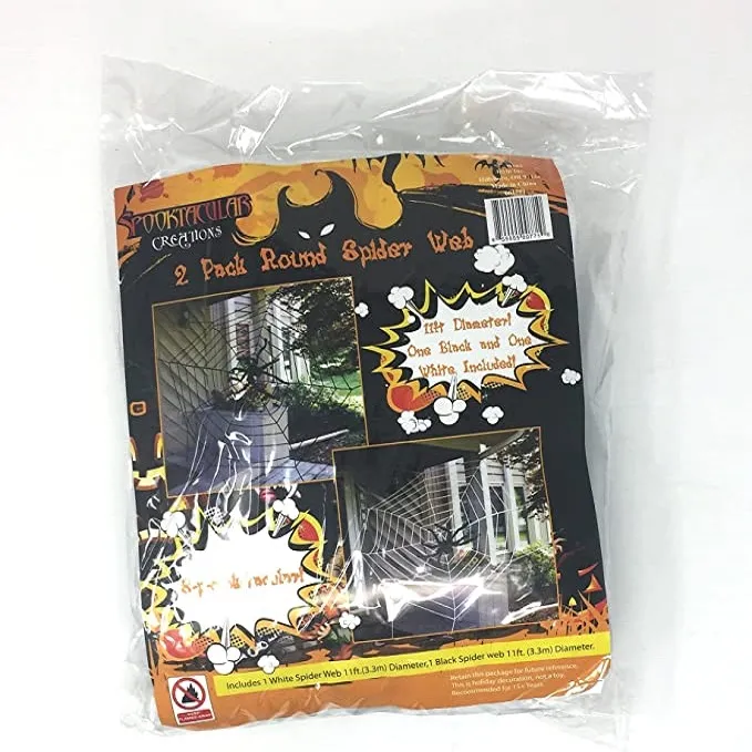 Joyin 2Pcs Mega Spiderweb 11ft - Halloween Decorations 6 Joyin 2Pcs Mega Spiderweb 11ft - Halloween Decorations - Image 6