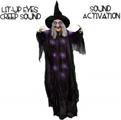 Joyin Hanging Animated Talking Witch Decoration 72in - Halloween Decorations -Spooky Home Decor 115013