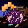 Joyin Lighted Pumpkin Shadow Box (Witch) - Halloween Decorations