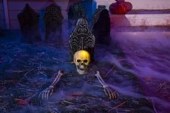 Joyin 3Pcs Lighted Skull and Skeleton Arms Groundbreaker Stakes (Green Light) - Halloween Decorations -Spooky Home Decor 12847 5