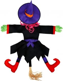 Joyin 2Pcs Halloween Crashing Witch (Red Purple) - Halloween Decorations -Spooky Home Decor 13090 5