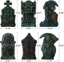 Joyin 2 Light Up Grim Reaper with 4 Tombstone Decoration Set - Halloween Decorations -Spooky Home Decor 13098 7