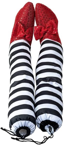 Joyin 2Pcs Witch Legs with Stakes (Red Shoes & Black and White Stripe), - Halloween Decorations -Spooky Home Decor 13489 6