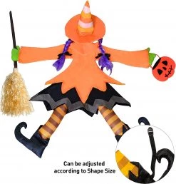 Joyin Cute Crashing Witch (Orange) - Halloween Decorations 8 Joyin Cute Crashing Witch (Orange) - Halloween Decorations -Spooky Home Decor 13675 2