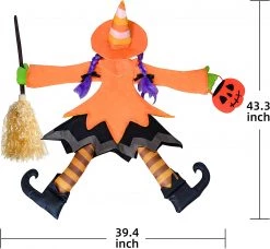 Joyin Cute Crashing Witch (Orange) - Halloween Decorations 7 Joyin Cute Crashing Witch (Orange) - Halloween Decorations -Spooky Home Decor 13675 3