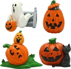 Joyin Pumpkin Miniature Figurine Decorations, 5 Pcs - Halloween Decorations