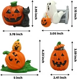 Joyin Pumpkin Miniature Figurine Decorations, 5 Pcs - Halloween Decorations -Spooky Home Decor 13945 3