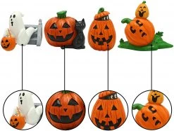 Joyin Pumpkin Miniature Figurine Decorations, 5 Pcs - Halloween Decorations -Spooky Home Decor 13945 4