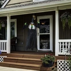 Joyin Life Size Hanging Creepy Animated Witch 74in - Halloween Decorations -Spooky Home Decor 15 2