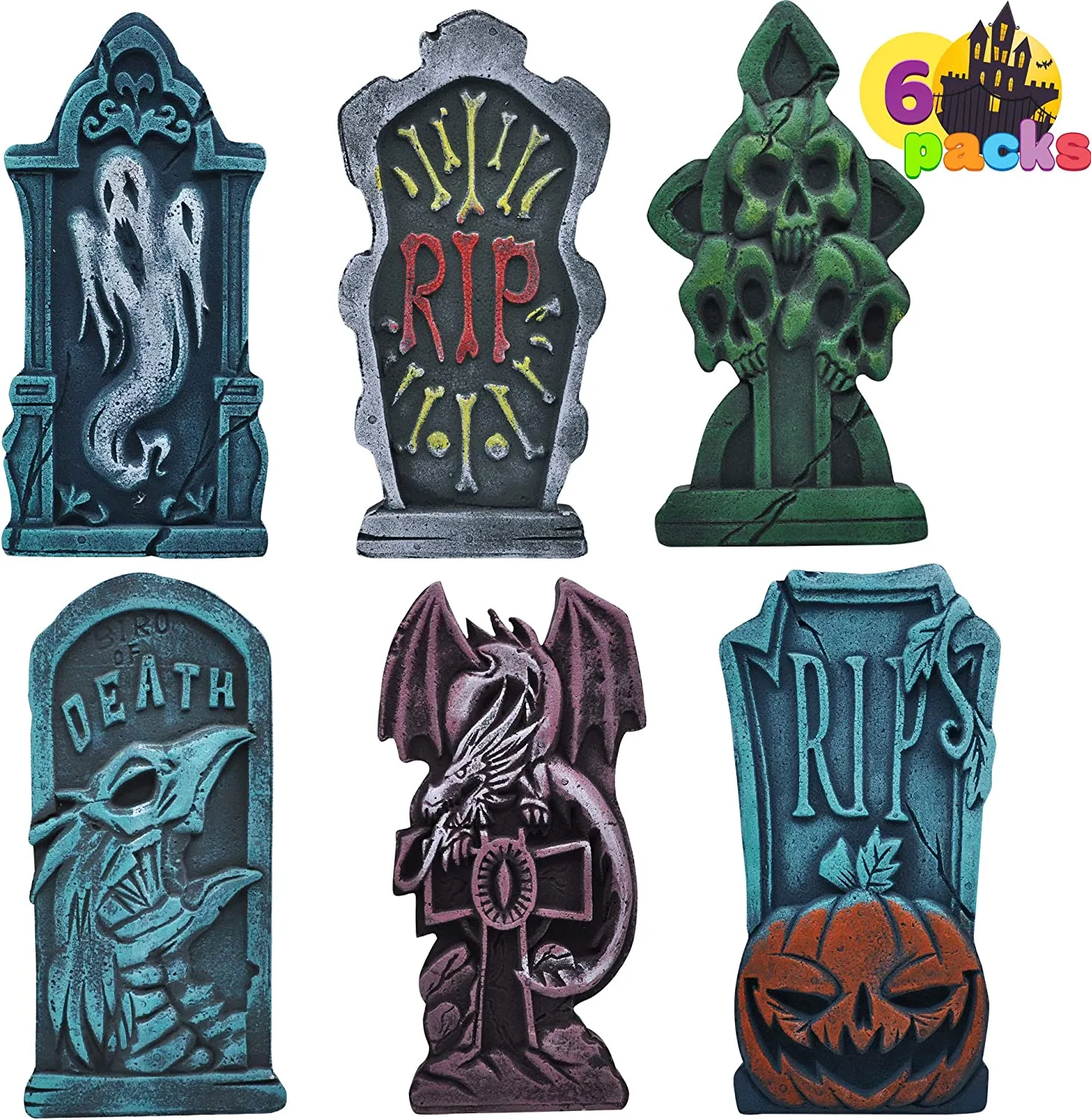 Spooky Home Decor 4 Spooky Home Decor -Spooky Home Decor 17 Halloween Foam Graveyard Tombstone 6 Piece 3 1