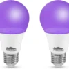 Joiedomi 2 Pcs 9W LED Black Light Bulb - Halloween Decorations