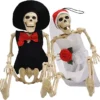 Joyin 2Pcs Poseable Bride And Groom Full Body Skeleton 16in - Halloween Decorations