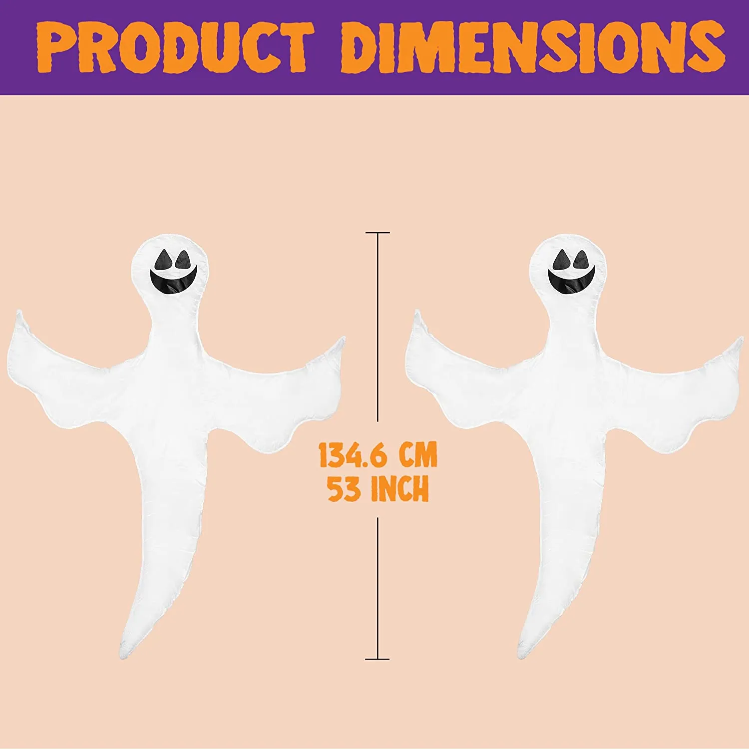 Joyin 2Pcs Tree Wrap Decoration Ghost (Smile) - Halloween Decorations 5 Joyin 2Pcs Tree Wrap Decoration Ghost (Smile) - Halloween Decorations - Image 5