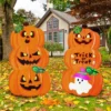 Joyin 2Pcs Metal Halloween Pumpkin & Ghost Yard Signs - Halloween Decorations
