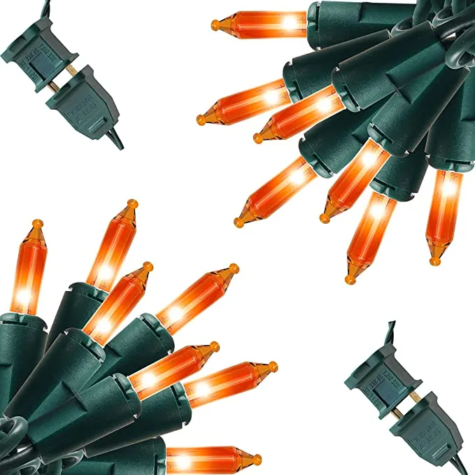 Joiedomi 2 Set of 150-Count Orange String Lights 38.7ft - Halloween Decorations