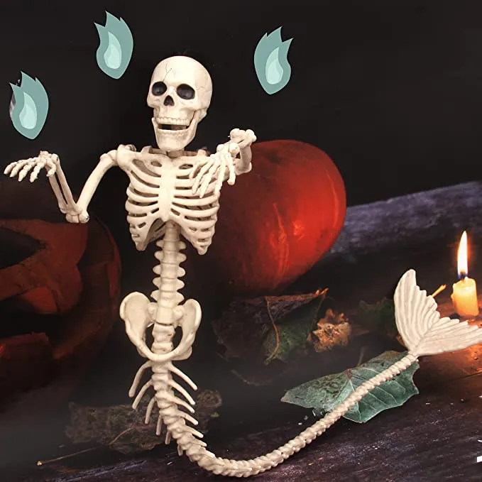 Joyin 5Pcs Tall Mermaid Skeleton 20in - Halloween Decorations
