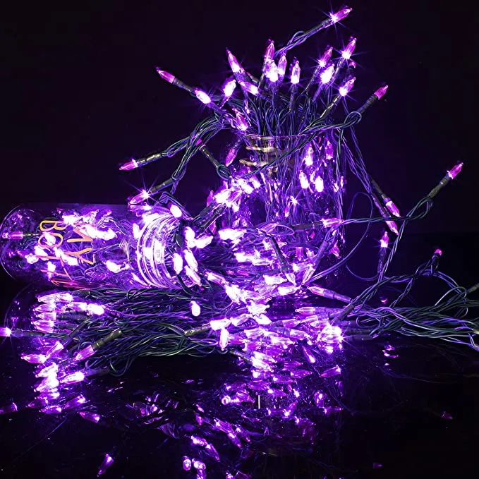 Joiedomi 200-Count Purple LED String Lights 67.3ft - Halloween Decorations