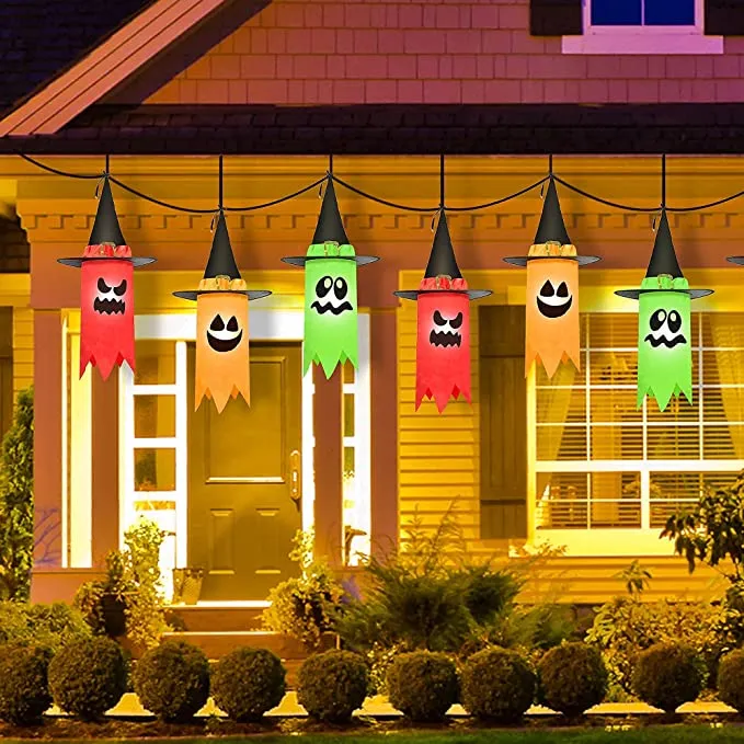 Joyin 6Pcs Light-up Hanging Ghost 24in - Halloween Decorations
