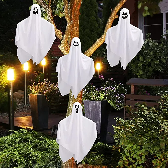 Joyin 4Pcs Halloween Hanging Ghosts 27.5in - Halloween Decorations