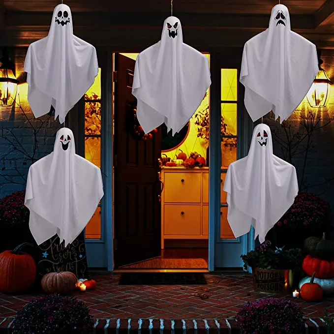 Joyin 5Pcs Hanging Ghosts 27.5in - Halloween Decorations