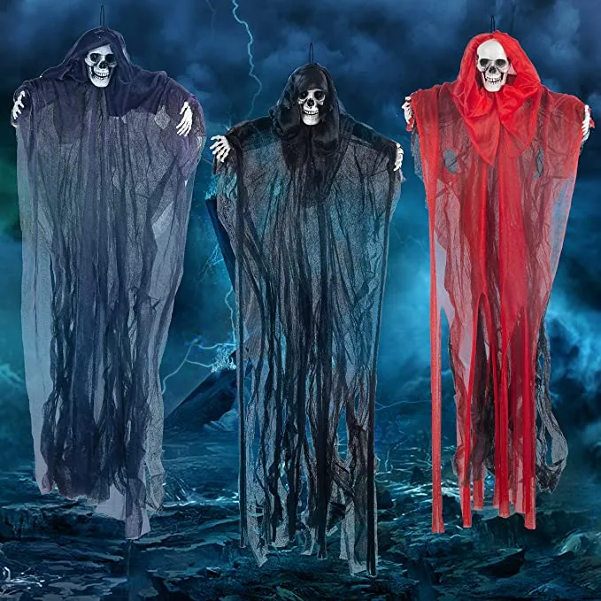 Joyin 3pcs Hanging Grim Reaper Halloween Decorations 27in -