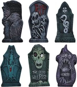 Joyin 6Pcs Tombstone With Snake Design Decorations 17in - Halloween Decorations