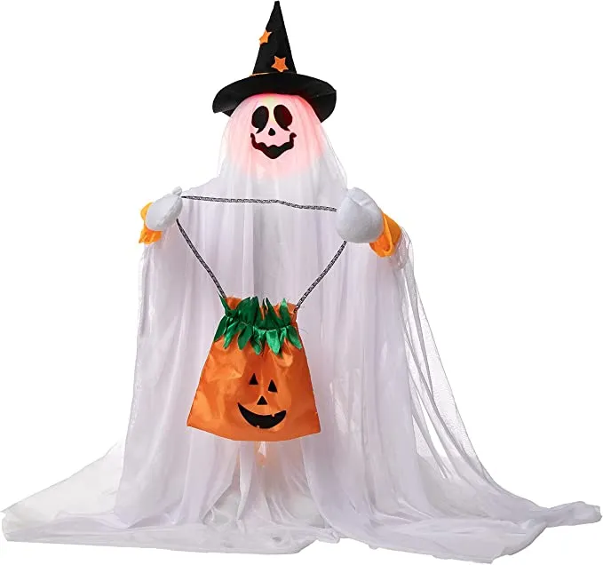 Joyin Animated Ghost with Pumpkin Bag 28in - Halloween Decorations 4 Joyin Animated Ghost with Pumpkin Bag 28in - Halloween Decorations - Image 4