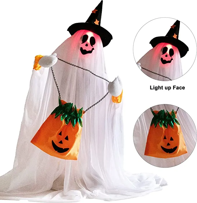 Joyin Animated Ghost with Pumpkin Bag 28in - Halloween Decorations 3 Joyin Animated Ghost with Pumpkin Bag 28in - Halloween Decorations - Image 3