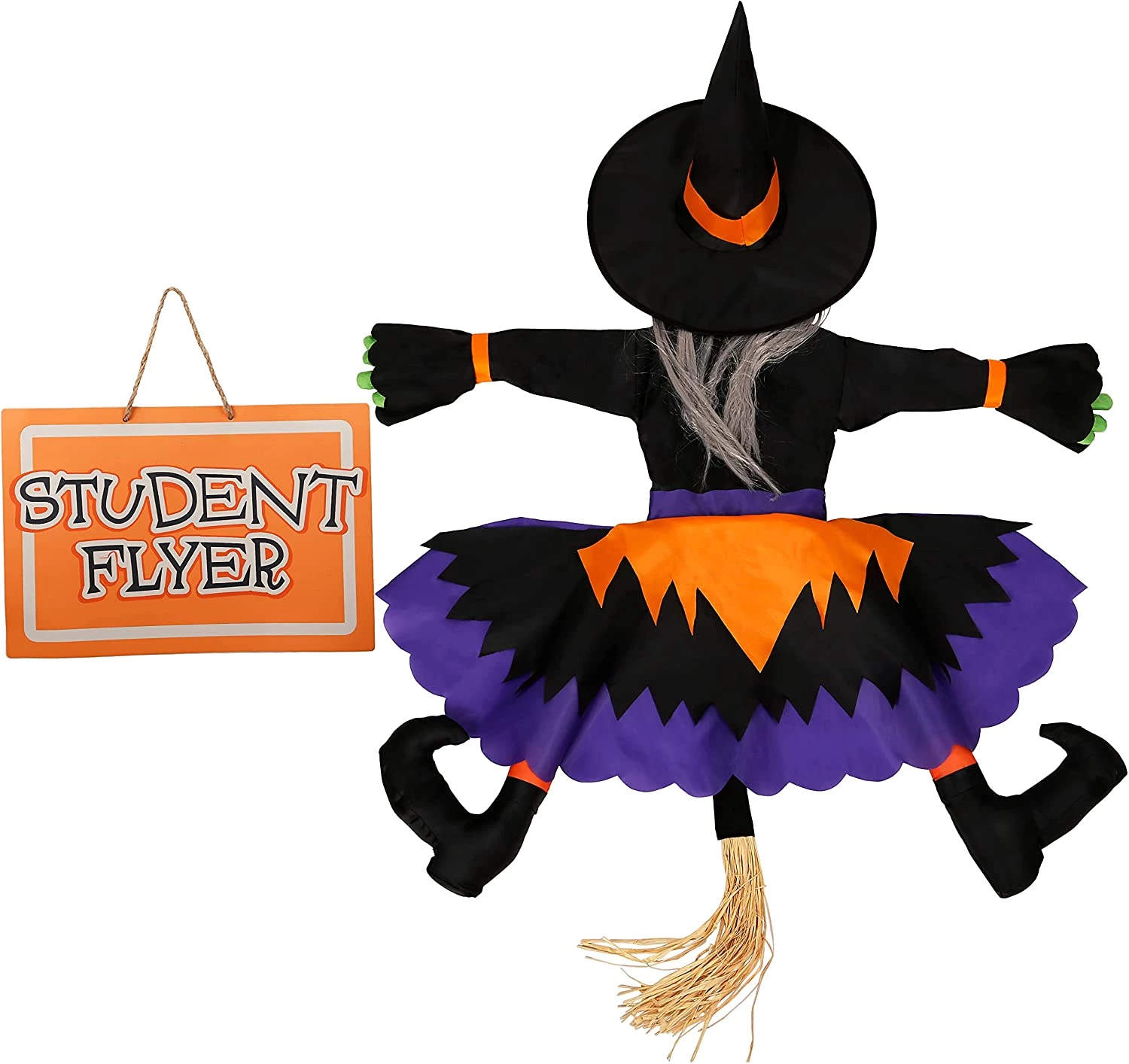 Joyin Crashing Witch Into Tree with Sign(Student Flyer) 47.2in - Halloween Decorations 2 Joyin Crashing Witch Into Tree with Sign(Student Flyer) 47.2in - Halloween Decorations - Image 2