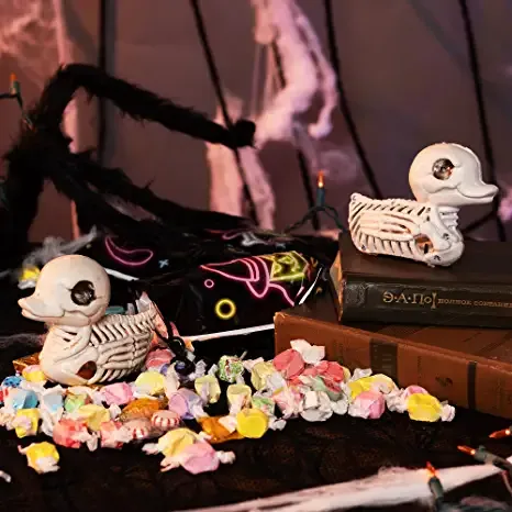 Joyin 2pcs Posable Skeleton Duck Halloween Decoration 4.5in - Halloween Decorations