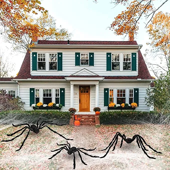 Joyin 3Pcs Large Halloween Hairy Spiders - Halloween Decorations