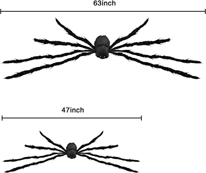 Joyin 3Pcs Large Halloween Hairy Spiders - Halloween Decorations 5 Joyin 3Pcs Large Halloween Hairy Spiders - Halloween Decorations - Image 5