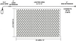 Joiedomi 200 LED Black Wire Net Lights (Orange & Purple) - Halloween Decorations -Spooky Home Decor 30748 5