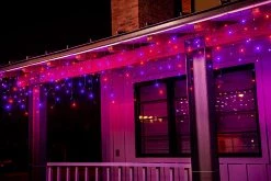 Joiedomi 416 LED Black Wire Icicle Lights - Orange and Purple - Halloween Decorations -Spooky Home Decor 30754