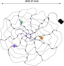 Joiedomi Spider Web Lights with 3 Lighted Spiders (Purple) - Halloween Decorations 10 Joiedomi Spider Web Lights with 3 Lighted Spiders (Purple) - Halloween Decorations -Spooky Home Decor 30758 3