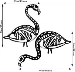 Joiedomi 2Pcs Skeleton Flamingo Yard Stake - Halloween Decorations -Spooky Home Decor 30768 6