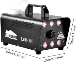 Joiedomi Halloween Fog Machine with 6 Color LED Lights 500w - Halloween Decorations -Spooky Home Decor 31111 6