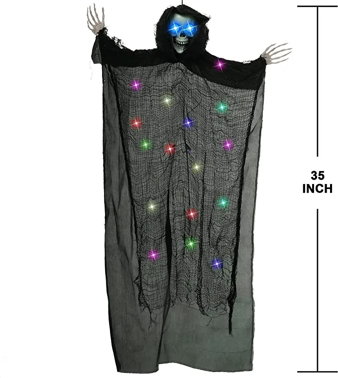Joyin Light-up Hanging Grim Reaper 35in - Halloween Decorations 6 Joyin Light-up Hanging Grim Reaper 35in - Halloween Decorations - Image 6