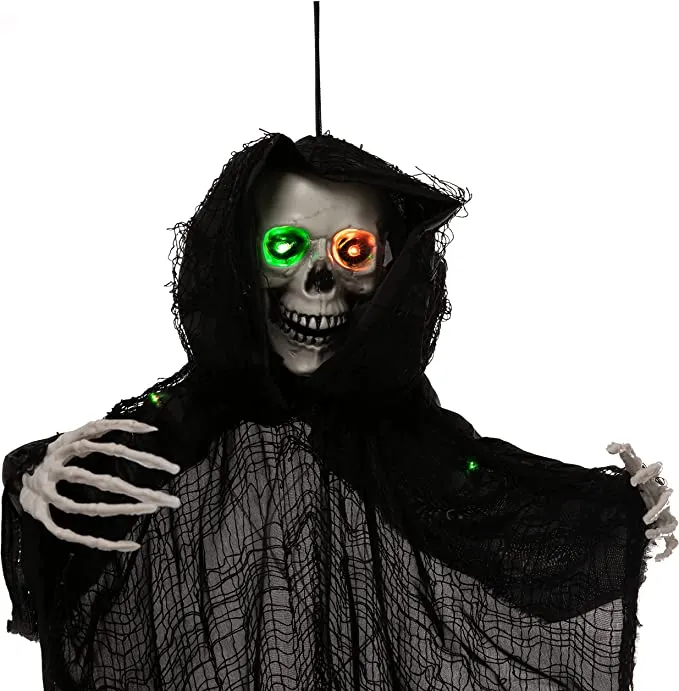 Joyin Light-up Hanging Grim Reaper 35in - Halloween Decorations 5 Joyin Light-up Hanging Grim Reaper 35in - Halloween Decorations - Image 5