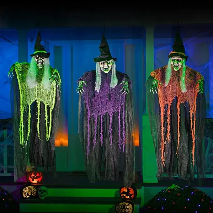Joyin 3pcs Hanging Witch Halloween Decorations 35.3in -