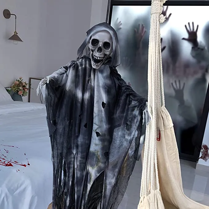 Joyin Animated Hanging Grim Reaper 36in - Halloween Decorations