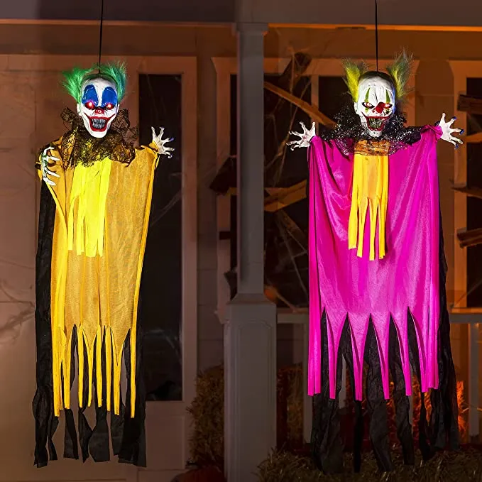 Joyin 2Pcs Hanging Clowns Decoration 36in - Halloween Decorations