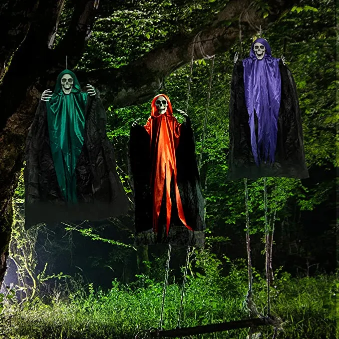 Joyin 3Pcs Hanging Grim Reapers 36in - Halloween Decorations 3 Joyin 3Pcs Hanging Grim Reapers 36in - Halloween Decorations - Image 3