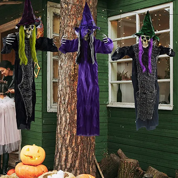 Joyin 3Pcs Halloween Hanging Witch Decoration 38.6in - Halloween Decorations