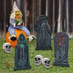 Joyin 6Pcs Tombstone In Grim Reaper Design Decorations 17in - Halloween Decorations -Spooky Home Decor 38 fa9c3386 39db 41e0 8969 0538704a3eb9