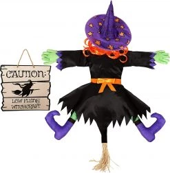 Joyin Crashing Witch Into Tree with Sign 44in - Halloween Decorations -Spooky Home Decor 3 42ce690e 9393 4587 a21a a5f611d29260