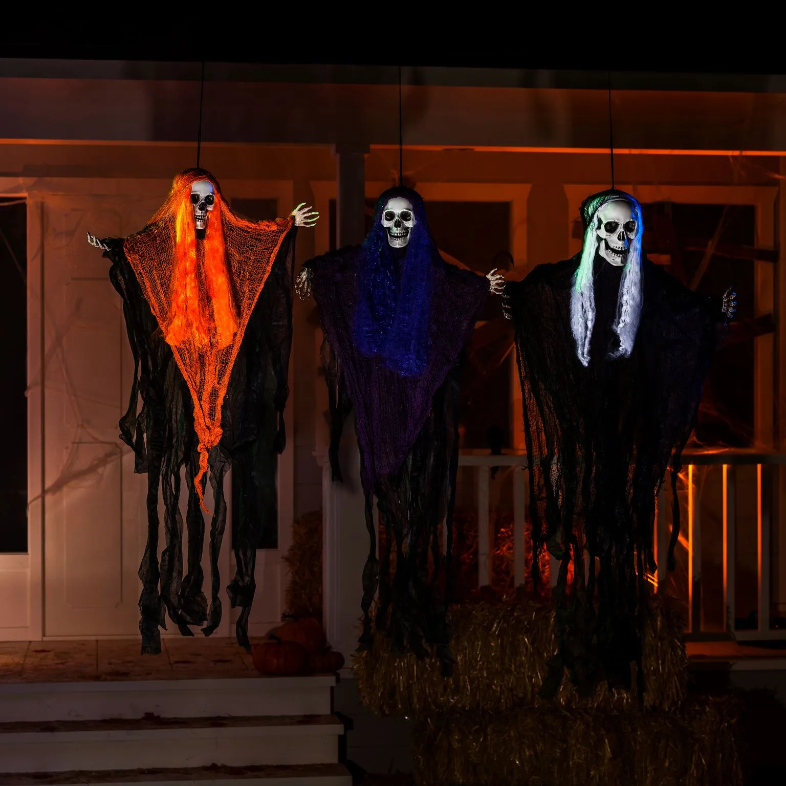 Joyin 3Pcs Grim Reaper with Colored Dress 41.3in - Halloween Decorations