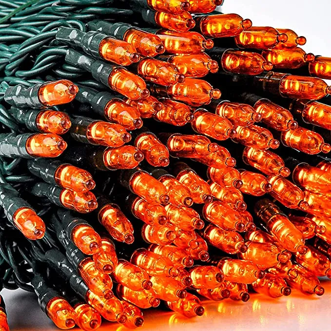 Joiedomi 100-Count Orange LED 8 Modes Green Wire Light Set 42.9ft - Halloween Decorations 3 Joiedomi 100-Count Orange LED 8 Modes Green Wire Light Set 42.9ft - Halloween Decorations - Image 3